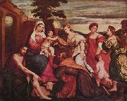 Bonifacio de Pitati Maria mit den drei theologischen Tugenden Spain oil painting artist